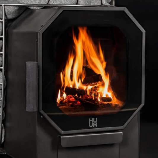 HUUM Hive Flow Sauna Stove (Rear Feed – Load Wood from Outside)