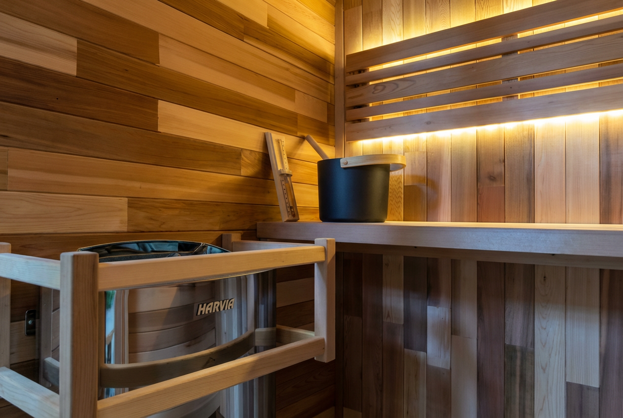 Swell Sport premium outdoor sauna and ice bath lifestyle image