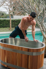 SWELL ARCTIC U – HOT & COLD PLUNGE TUB WITH CHILLER – PREMIUM CEDAR ICE BATH FOR ONE