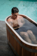 SWELL ARCTIC U – HOT & COLD PLUNGE TUB WITH CHILLER – PREMIUM CEDAR ICE BATH FOR ONE