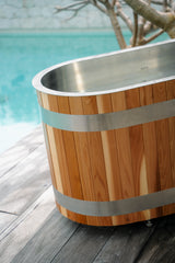 SWELL ARCTIC U – HOT & COLD PLUNGE TUB WITH CHILLER – PREMIUM CEDAR ICE BATH FOR ONE