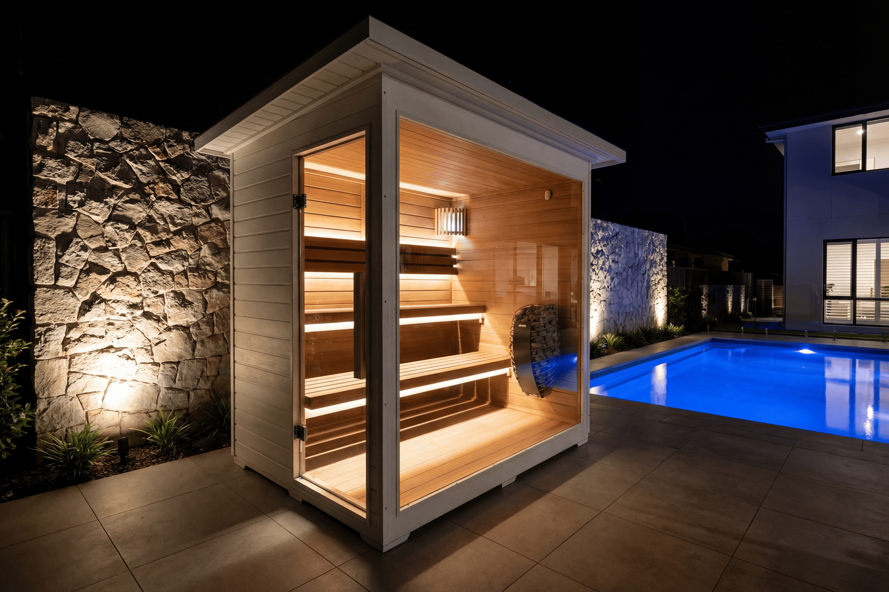 Swell White Retreat 4 4-person retreat sauna - retreat design - 4-person luxury sauna