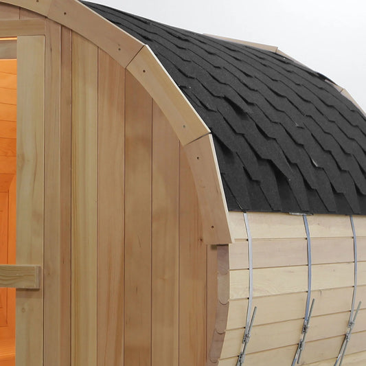 SWELL BARREL 4 - HELMLOCK WOOD TRADITIONAL OUTDOOR SAUNA FOR FOUR