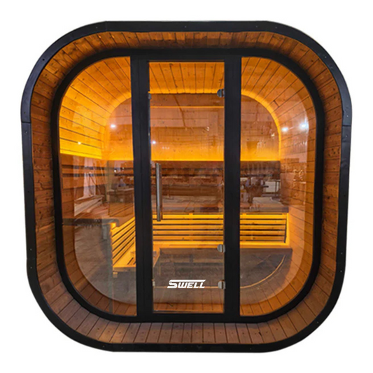 SWELL CUBE 6 – MODERN SQUARE SAUNA IN BLACK SPRUCE