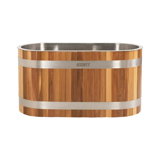 Swell Arctic U – Hot & Cold Plunge Tub with Chiller – Premium Cedar Ice Bath for One